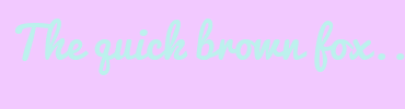 Image with Font Color BCF1ED and Background Color F2C9FF